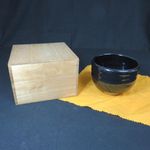 Japanese Tenmoku Chawan Matcha Tea Bowl Hisashi Black 12cm Boxed