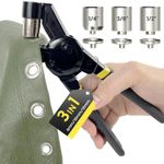 HAPDEN 6/10/12 Eyelet Punch Kit with Bag and 600 Different Eyelet Sizes, Complet