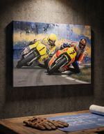Barry Sheene and Kenny Roberts Canvas art prints by Greg Tillett MotoGP