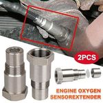 2X Oxygen O2 Lambda Sensor Catalytic Converter Check Fix CEL Spacer Adapter Plug