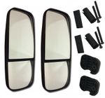 2 X DUAL UNIVERSAL MIRRORS Pair Tractors Truck Wing Split Fixing Dual Zoom HGV