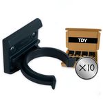 10 x PLINTH CLIPS BLACK PLASTIC KITCHEN LEG KICK BOARD CLIPS BRACKETS 32mm