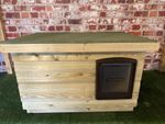 MEDIUM Cat/Small dog Kennel/ Shelter House box/ with flap DELIVERED ASSEMBLED