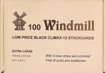 Windmill Climax 12 - 3 Strip Black Stock Cards - Brand New Box of 100 Post Free