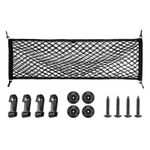 Truck Cargo Net, 39 x 16 Inch Adjustable Elastic Net with 8 Hooks, Black