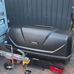 The Halfords Advanced Cargo Towbar Carrier and Box. Brand New. Only Used Once.