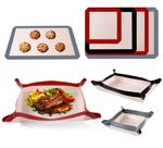 Reusable Leakproof Silicone Baking Mat with Snap Lock Edges Nonstick Oven Liners
