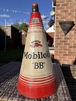 Vintage Gargoyle Mobiloil Conical 2.5 Gallon Oil Can