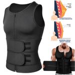 Men Gynecomastia Compression Sauna Suit Tank Top Vest Gym Body Shaper Sweat Belt
