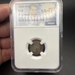 1834 Capped Bust Half Dime NGC F12!  Throwback Series 1!! Crusty!!