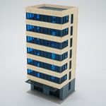 Outland Models Railway Colored Modern City Building Tall Apartment N Gauge