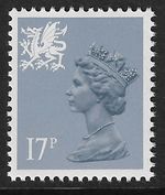 Wales 1984 W44ea 17p Grey Blue Type II MNH Scarce B475