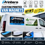 2 x Magnetic Van Signs Removable Personalised business signage