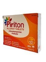 30 Piriton Antihistamine Allergy Relief Tablets  Skin/Pet/Dust mite/Food Allergy