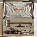 Vintage Rotring Bow Compass Technical Drafting Set with Original Case VGC