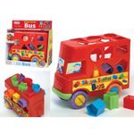 Bus Shape Sorter Push Along Activity Red Bus Toy Suitable From 12 Months+