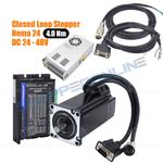 4Nm Nema 24 Closed Loop Stepper Motor 5A Servo Driver CL57T + 48V Power Supply