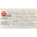 1976 Manchester United V Ajax Used Match Ticket Stub UEFA CUP 76/77 Rare
