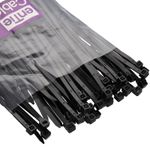 Black Outdoor Cable Ties PA66 Water/UV Resistant 3.6/4.8mm Short/Long [100 Pack]
