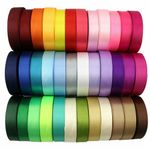 SATIN RIBBON DOUBLE SIDED VARIOUS COLOURS WIDTHS LENGTHS CRAFT SEWING CAKE CRAFT