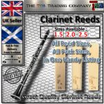 Clarinet Reeds - B Flat - Size 1.5 - 2.0 - 2.5 -  Reed - Single, 3 Pack, 10 Pack