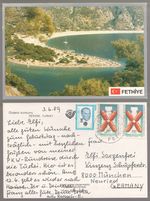 1989 Turkey Fethiye postcard to Germany