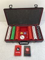 Bodog Poker Chip Set With 2 Packs Of Playing Cards And Dice