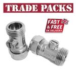 15mm x 1/2" MALE IRON FLAT FACED ISOLATING VALVE TO FIT FLEXI TAP CONNECTORS