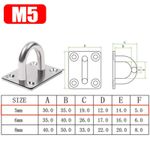 Stainless Steel Pad Eye Plate Heavy Duty Ceiling Hook Marine Hammock Ring UK