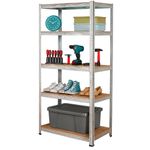 5 Tier Racking Shelf Garage Shelving Storage Heavy Duty Shelves Unit 180x90x40cm