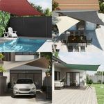 Sunshade Sail Cream 6x8 meter PU Oxford UV Water-Resistant vidaXL