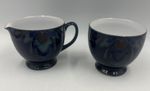 Denby Baroque Blue - Cream Jug & Open Sugar Bowl