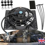 Electric Radiator Fan, 6 Inch Slim Powerful Car Radiator Cooling Fan 12V 80W UK