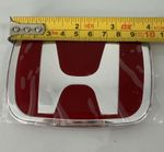 HONDA CIVIC TYPE R FRONT AND REAR GRILLE BADGE FN2 RED CHROME 75700-SMT-E00