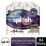 Splesh Toilet Roll Luna Bloom Scented 84 Rolls | Quilted 3-Ply Soft Toilet Paper