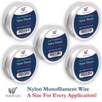 Clear Nylon Wire Thread Strong Non Stretch Decorations Beading x 100m (5 Sizes)