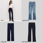 Womens M&S Eva Mid Rise Bootcut Stretch Denim Jeans Short Regular Long