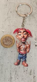 Tupac, American Iconic Rapper, Colourful, Superb, Novelty, Key ring