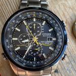 Citizen Eco-Drive Blue Angels World Chronograph A-T Radio WR200 AT8020-54L