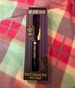 Wednesday Multi Colour Pen with Charm, 6 Coloured Ink Colours