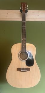 Rikter D-2N Dreadnought Acoustic Guitar, Recent Professional Set Up.