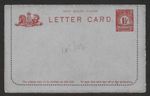 Australia New South Wales I 1/2d Carmine QV Stationery Letter Card UPU Specimen
