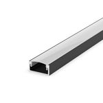 2m painted black surface E2 LED profile extrusion channel, diffuser strip