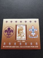 Postage Stamp Mini Sheet Peru Boy Scouts MNH