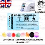 Just Cant Wait Card Urgent Toilet Access Bladder, Bowel Card Medical Card