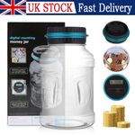 1.8L DIGITAL PIGGY BANK UK COIN COUNTING JAR MONEY BOX COIN SAVING POT NEW