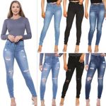Enzo Womens Skinny Stretch Jeans Ladies  Denim Slim Fit Pants UK Size 6-26