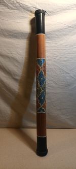 Rain Maker Bamboo Decorative Vintage Stick Musical Shaker Hand Painted 80cm
