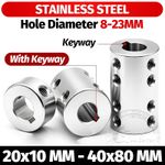 Stainless Steel Shaft Coupling With Keyway Rigid Coupler Joint Stand Off Spacer