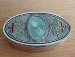 Sublime French 950 Silver and Enamel Snuff Box 98g - Extraordinarily Beautiful